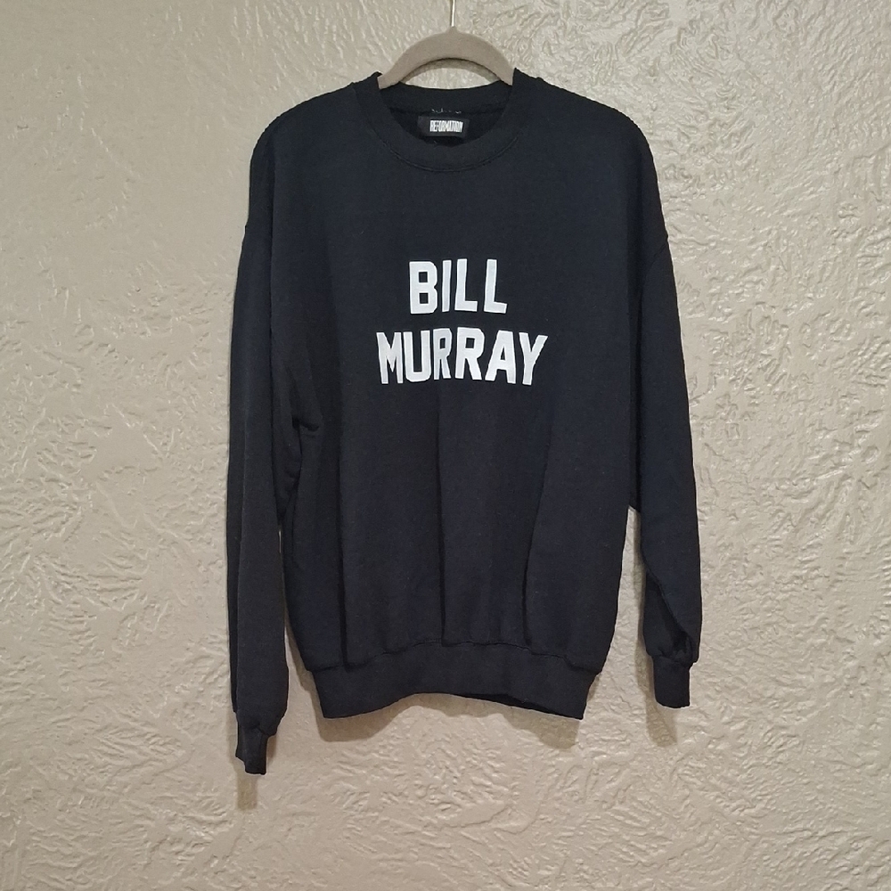 Reformation  Men Black Crewneck Sweater Size M